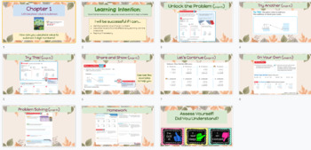 Preview of GO MATH Chapter 1 (Grade 3), Google Slides/PP for whole chapter (Editable)