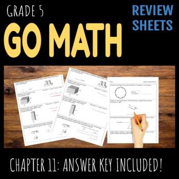 Preview of GO MATH Chapter 11 Review Sheet - Grade 5