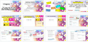Preview of GO MATH Chapter 7 (Grade 3), Google Slides/PP for whole chapter (Editable)