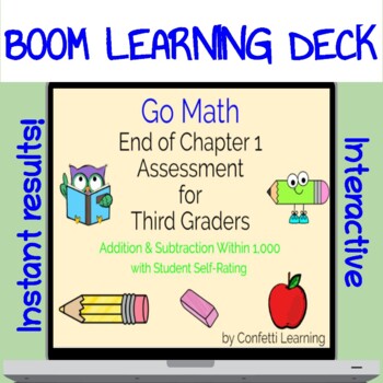 Preview of GO MATH End of Chapter 1 Test through Boom Learning Cards