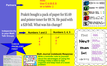 Preview of GO MATH (GRADE 5) UNIT THREE - PLUS Z-CHART Review !