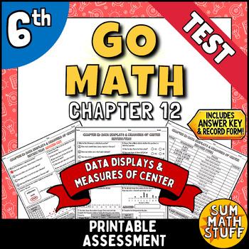 Preview of GO MATH Grade 6 Chapter 12 Review/Test