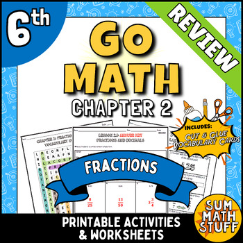 Preview of GO MATH Grade 6 Chapter 2 Printable Handouts & Activities