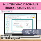 GO Math Aligned Grade 5 Chapter 4 Study Guide (Multiplying