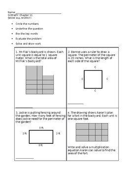 Preview of GO Math! Grade 3 Chapter 11 Practice