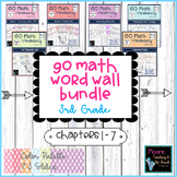 GO Math Vocabulary Word Wall Cards Bundle Chapters 1-7, Grade 3