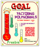 GOAL NO PREP - FREEBIE Factoring Poly - Trinomial Level 1 
