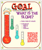 GOAL NO PREP - Find the slope from table & Quiz (QR Codes)