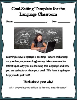 Preview of GOAL-SETTING TEMPLATE for the LANGUAGE CLASSROOM