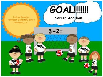 Preview of GOAL!!!!!!! Soccer Addition Activeboard Center (K.OA.5)