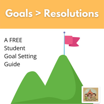 Preview of GOALS > RESOLUTIONS: A Free SMART Student Goal Setting Guide