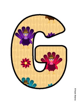 Preview of GOBBLE UP A GOOD BOOK! Thanksgiving Bulletin Board Letters, Fall, November