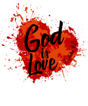 Preview of GOD IS LOVE Christian Heart Clipart