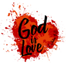 GOD IS LOVE Christian Heart Clipart
