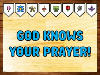 GOD KNOWS YOUR PRAYER! Prayer Printable Bulletin Board Kit & Door Décor