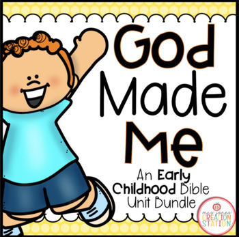Preview of GOD MADE ME BIBLE LESSONS UNIT: GOLDEN RULE, I AM SPECIAL, GOD'S FAMILY