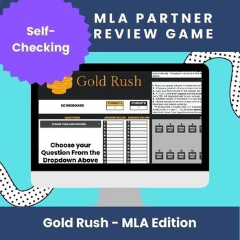 Preview of GOLD RUSH - MLA Citation Partner Review Game