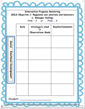 Preview of GOLD/ECSE Documentation Forms