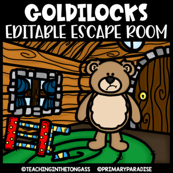 Preview of Goldilocks Escape Room Math & ELA Printable Activities
