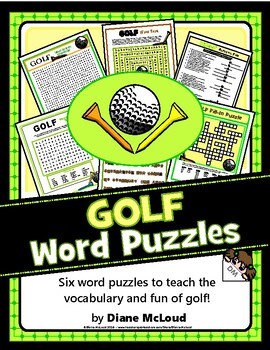 Preview of GOLF Themed Word Puzzles—a fun way to learn the vocabulary of golf!
