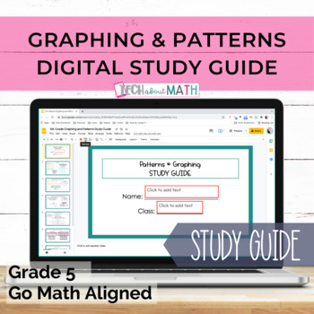 Preview of GOMath Aligned Grade Ch. 9 Digital Study Guide Patterns & Graphing