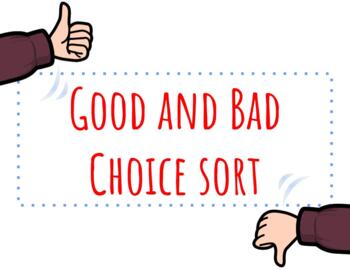 Preview of GOOD AND BAD CHOICES SORT GOOGLE CLASSROOM