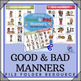 GOOD & BAD MANNERS FILE FOLDER | Counseling Activity  