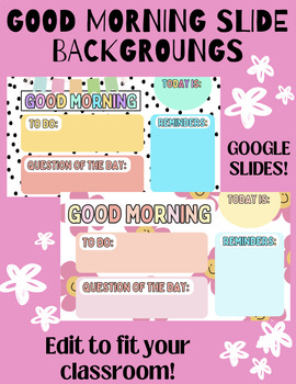 Preview of GOOD MORNING SLIDE TEMPLATES | BOHO, BRIGHT, SPRING