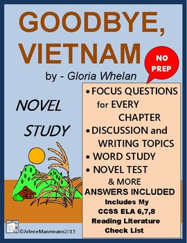 Preview of GOODBYE, VIETNAM Novel Study, Complete