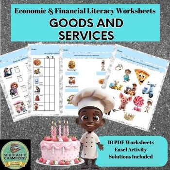 Preview of GOODS AND SERVICES-Economic Finanancial Literacy Worksheets 1st-2nd Grades