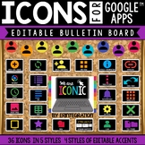 Bulletin Board Editable Classroom Decor: 36 GOOGLE Apps Icons