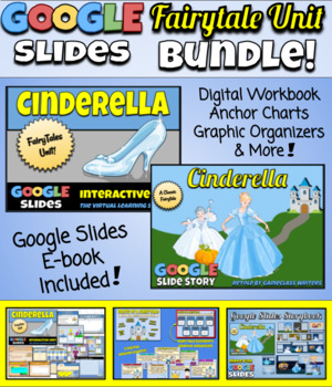 Preview of GOOGLE BUNDLE: Big Cinderella Fairytales Digital Unit!