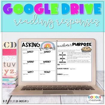 Preview of GOOGLE CLASSROOM Digital Reading Response Sheets