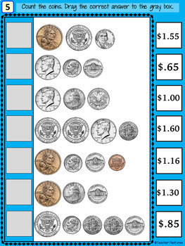 google classroom distance learning 1st grade math money