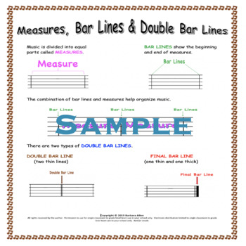 Bar line measure music