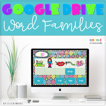 Preview of GOOGLE CLASSROOM Word Families PHONICS LITERACY CENTERS 