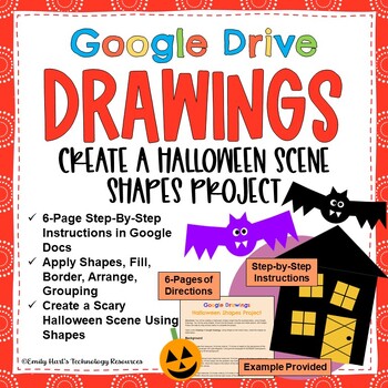 Preview of GOOGLE DRAWINGS: Create a HALLOWEEN SHAPES PROJECT using Google Drawings