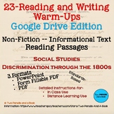 GOOGLE DRIVE EDITION 23 Daily Reading Warm-Ups: Timeline o