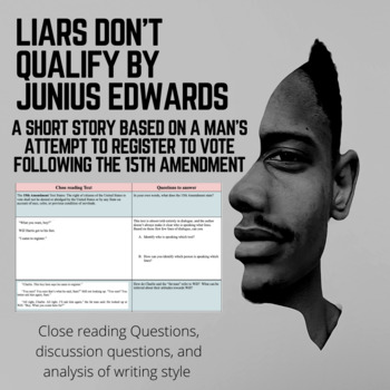 Preview of GOOGLE DRIVE - "Liars Don't Qualify" by Junius Edwards - 15th Amendment 