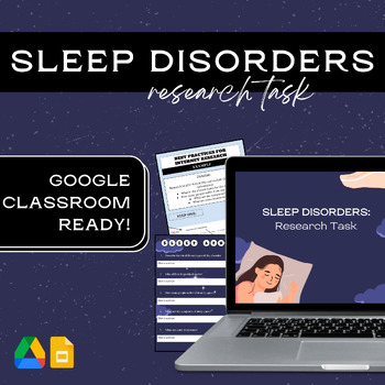 Preview of GOOGLE DRIVE | Online SLEEP DISORDER RESEARCH TASK | Google Search Skills