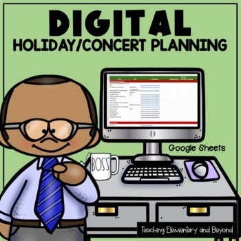 Preview of GOOGLE Drive™ Digital Holiday Concert Planning (Google Sheets)