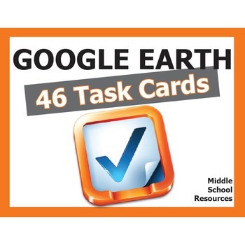 Preview of GOOGLE EARTH **Task Cards**