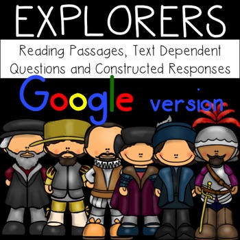 Preview of GOOGLE Explorers Bundle Passages Text Dependent Questions and Responses