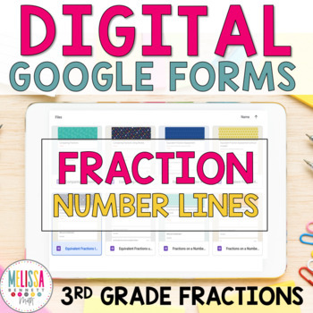 Preview of GOOGLE FORM Bundle for Fractions on a Number Line 