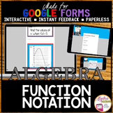 GOOGLE FORMS Algebra 1 Function Notation Task Cards