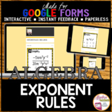 GOOGLE FORMS Algebra 1 Laws of Exponents | Exponent Rules 