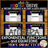GOOGLE FORMS Algebra 1 STAAR TEKS A.9 Exponential Function