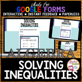GOOGLE FORMS Algebra 1 Solving Inequalities Digital Task Cards