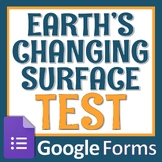 GOOGLE FORMS Earth's Changing Surface Test Rock Cycle Weat