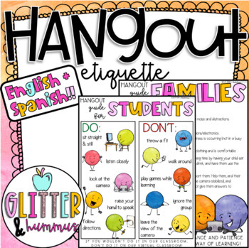 Preview of GOOGLE HANGOUT | Distance Learning Family and Student Guide | Virtual Classroom